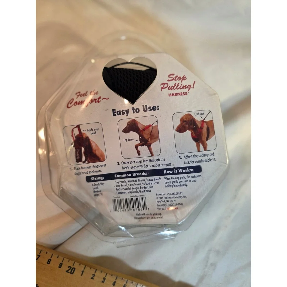 Sporn Stop Pulling Dog Harness Black Mesh Large No Pull Training Step In